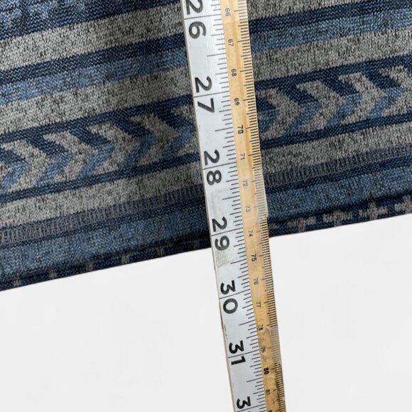 Eddie Bauer Blue Aztec Navajo 1/4 Zip Fleece Pullover Sweater Mens Large Tall LT - Picture 6 of 9